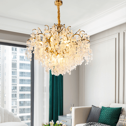 Thirza Brass Branch Crystal Chandelier