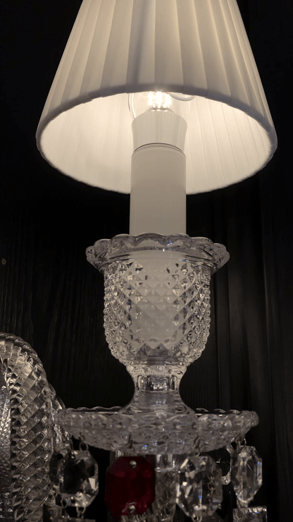 Traditional Colorful Candle Branch Blue Deer Crystal Chandelier for Living Room/Dining Room