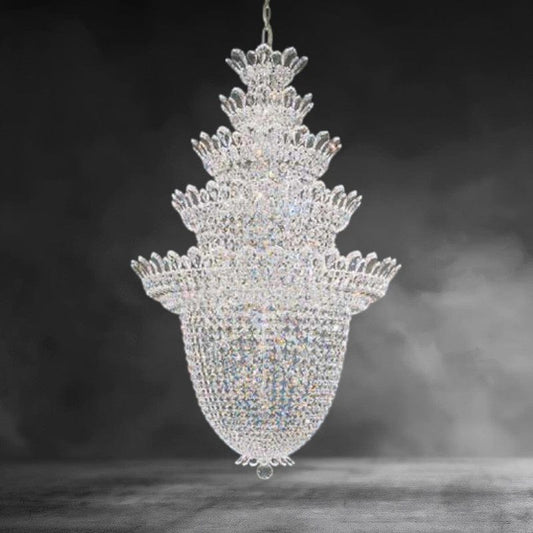Trillane Five-layer Crystal Chandelier 33"