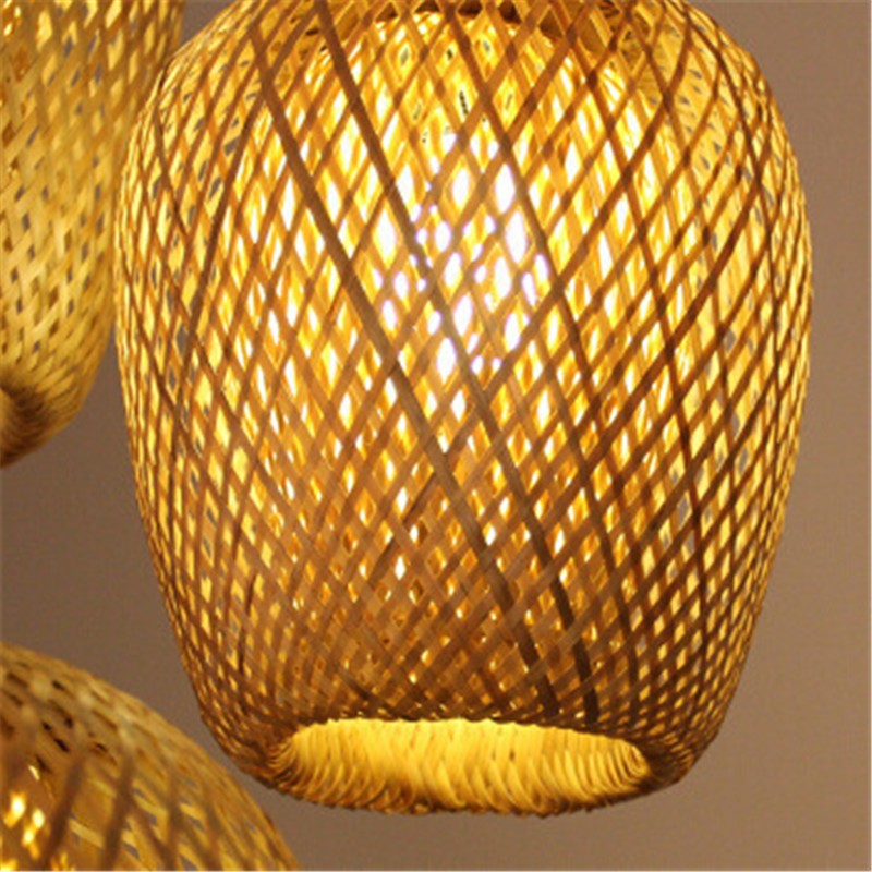 Triple-Head Bamboo Pendant Light