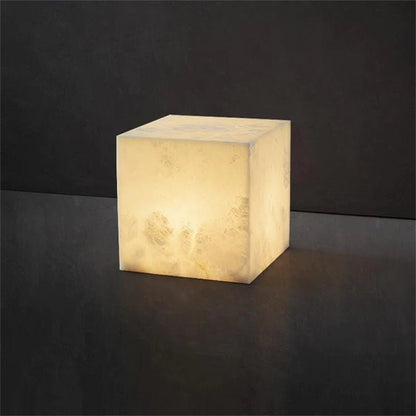 Vasilia Alabaster Cubic Pendant For Dining Table, Kitchen Island Pendant