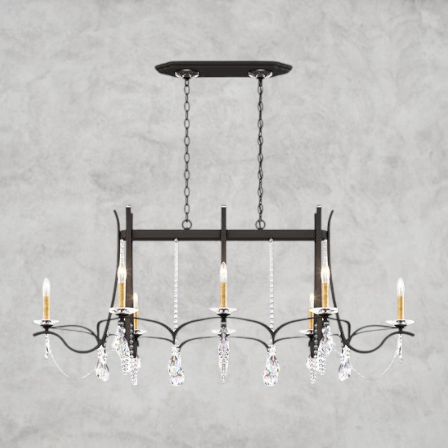 Vesca Long Chandelier 58"
