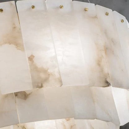 Victoria Alabaster Modern Round Chandelier 22.4", 32.3"