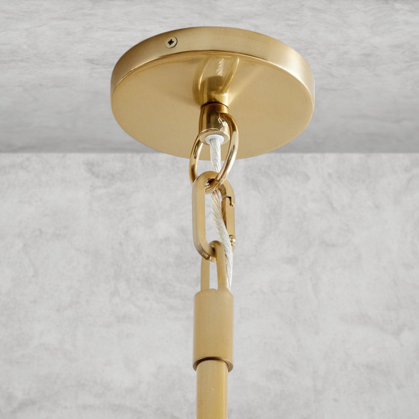 Windham Alabaster One-Tile Round Chandelier