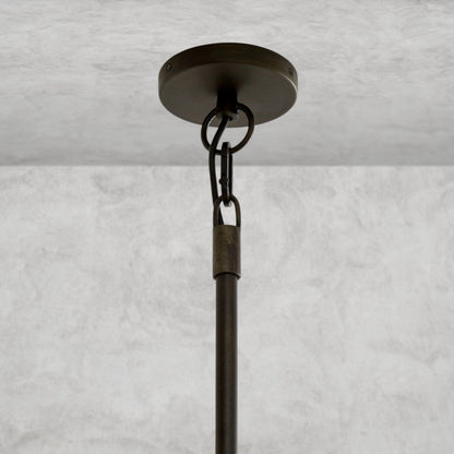 Windham Alabaster One-Tile Round Chandelier